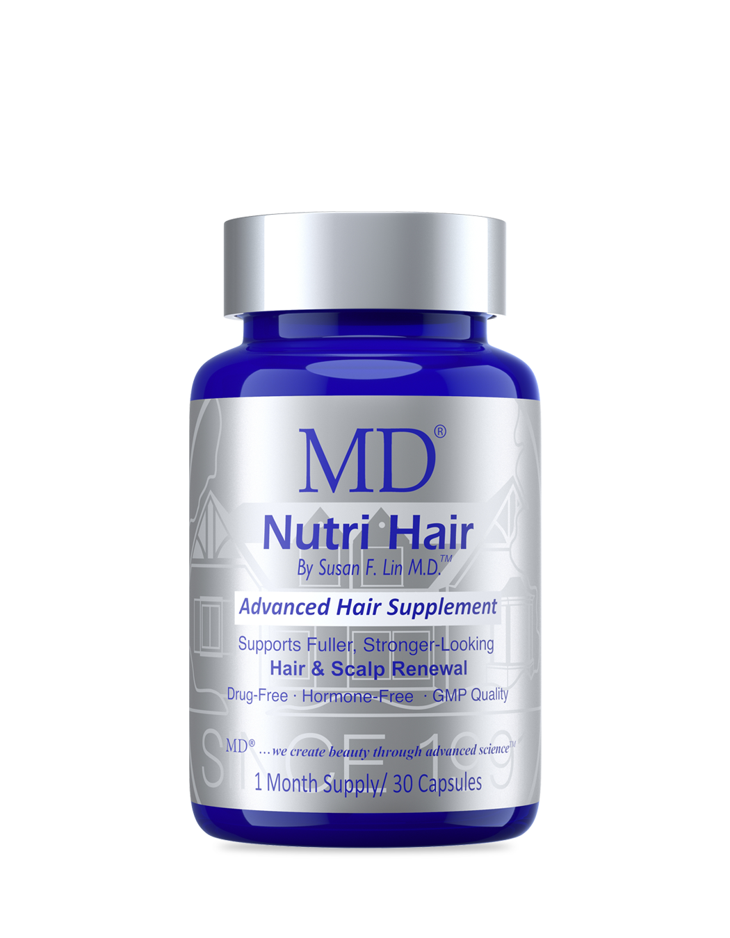 MD® Nutri Hair — physician-formulated daily supplement, discussed in this guide to statin-associated hair shedding