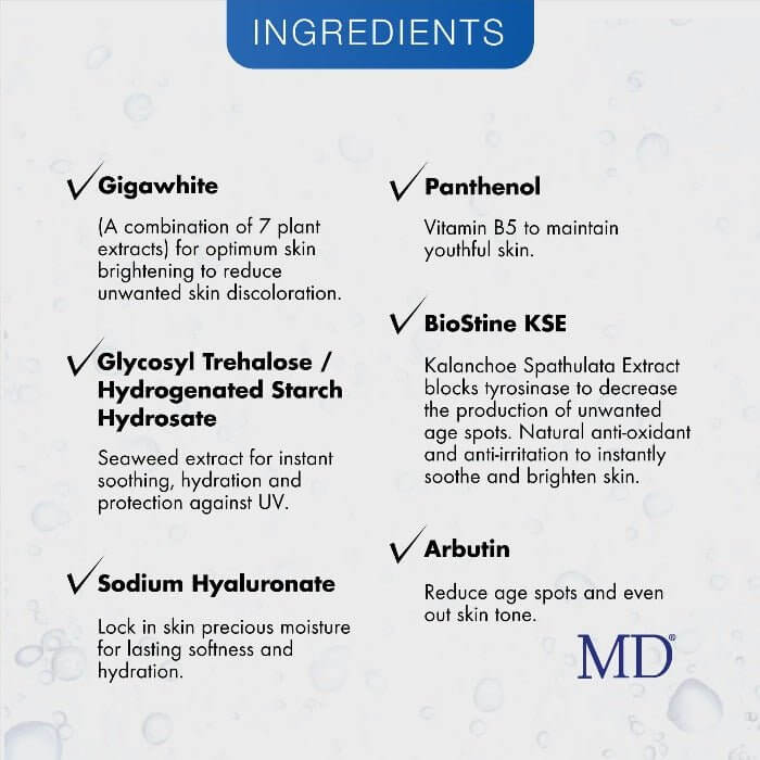 MD Ultra Lifting Mask ingredient highlight featuring Caffeine for slimming, Niacinamide for brightening, and Horse Chestnut for instant de-puffing and jawline contouring.