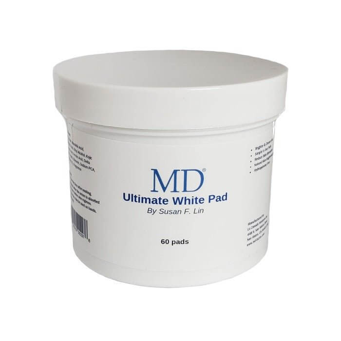 MD Ultimate White Pad brightening exfoliating pads for dark spots, melasma, and uneven skin tone