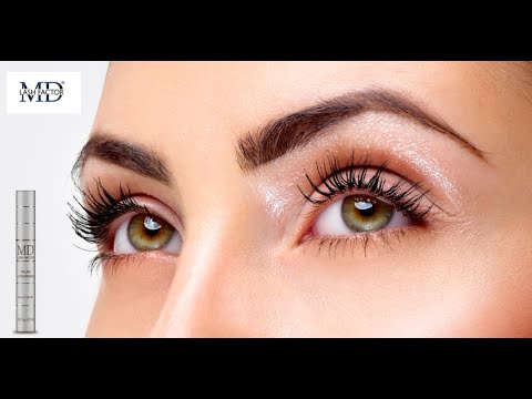 Woman with long, fuller lashes after using MD Lash Factor 6-month eyelash serum