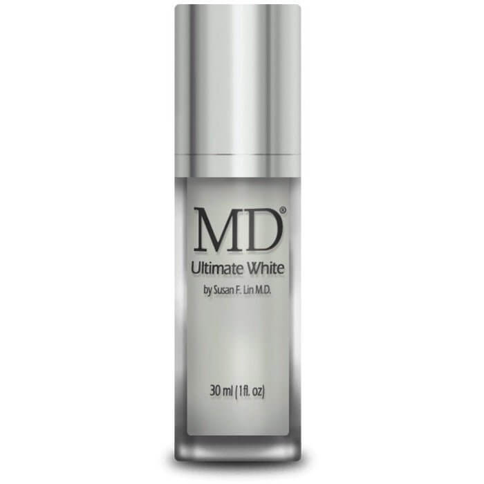 MD Ultimate White Serum – skin-brightening treatment with glutathione and peptides to reduce dark spots and promote radiant, even skin tone